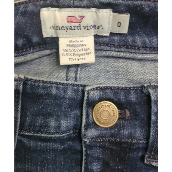 Vineyard Vines Skinny Jeans Size 0 Low Rise Blue Denim – EUC w/ Flaw - Picture 4 of 9